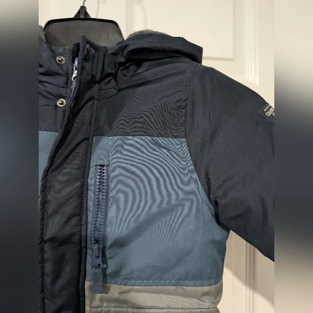 OshKosh B'gosh Toddler Boy Navy & Gray Colorblock Puffer Jacket in Size 3T